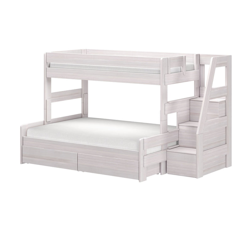 Tahoe Twin XL over Queen Bunk Bed with Stairs & Storage
