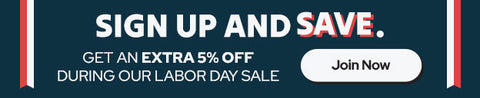 Labor Day Sale Sign-Up Banner: Get Extra 5% Off Offer