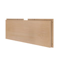 Two light oak veneer cabinet drawer fronts with pre-drilled mounting holes and modern flat-panel wood finish on white background