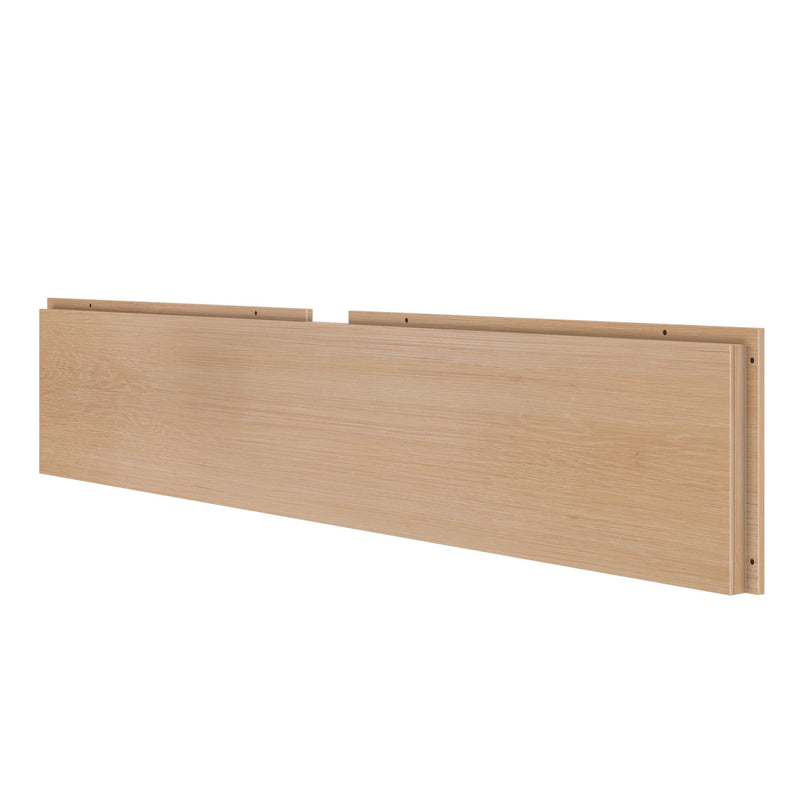 Light oak wood headboard panel for bed frame, modern flat oak veneer furniture front for bedroom decor
