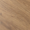Close-up oak wood grain texture with knots, natural brown hardwood plank background for flooring and furniture