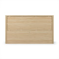 Rectangular light oak wood headboard panel with natural wood grain finish and minimalist modern design for bedroom furniture