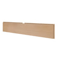 Light oak veneer rectangular bed frame footboard panel with pre-drilled mounting holes for drawer or base assembly