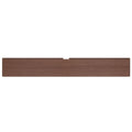 Long brown woodgrain furniture panel with horizontal grain texture, isolated on white background