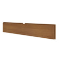 Wood-finish headboard panel for platform bed, long rectangular bed frame board with visible wood grain and pre-drilled mounting holes