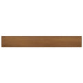 Long horizontal brown wooden plank with fine horizontal wood grain texture isolated on white background