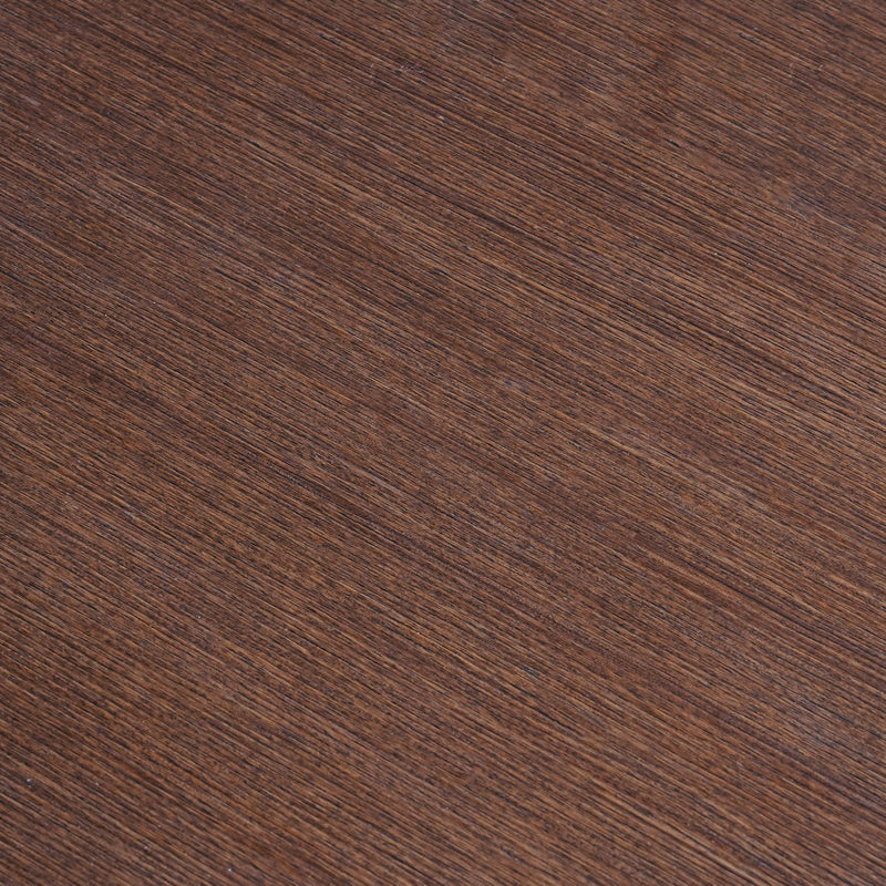 Close-up of dark brown oak wood grain texture with diagonal natural lines, matte hardwood flooring background ideal for interior design and woodworking