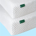 8-inch gel-infused memory foam mattress with textured white quilted cover, cooling pressure-relief and supportive foam