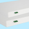 Two white 5-inch gel memory foam mattresses stacked, offering superior comfort and support for a restful night's sleep.