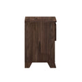 Solid wood brown cabinet side view for home storage solutions.