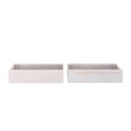 Underbed storage drawers set of 2 in light whitewashed wood for bedroom organization and extra storage