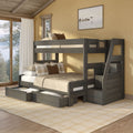 Tahoe Twin XL over Queen Bunk Bed with Stairs & Storage