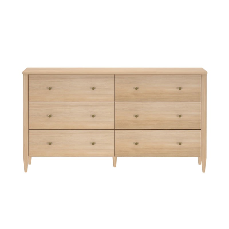 natural wood dresser modern Nantucket 6-Drawer Dresser