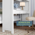 Space-saving integrated desk with storage drawers and chair, ideal for working, studying, or streaming in a compact room setup.
