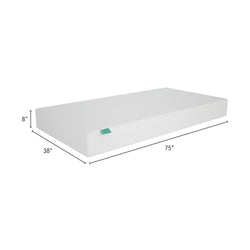 8-inch twin mattress dimensions 38x75 inches, high-quality foam bedding.