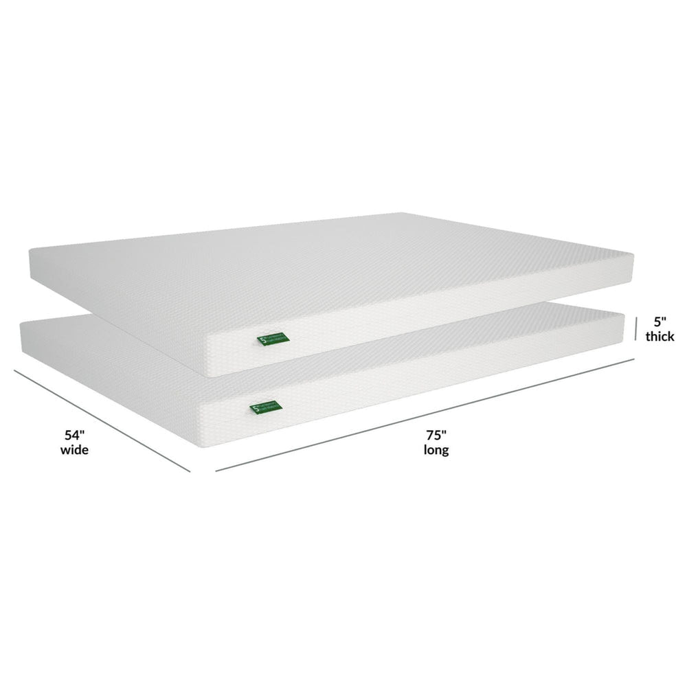 A183215-000 : Mattress Two-Pack 5" Memory Foam Mattress-Twin